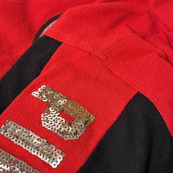 PINK Sequin Colorblock Long Sleeve Top Size Small - Picture 8 of 8